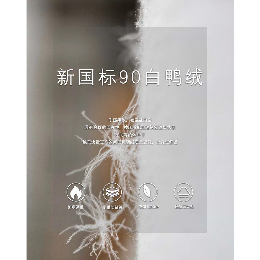 90白鸭绒羽绒服女冬中长款韩版宽松外套潮保暖加厚新国标轻薄均码