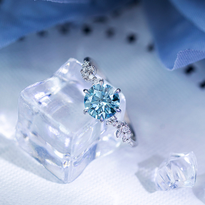 【培育】VRAI芮爱 梵高星月蓝钻婚戒 培育钻石真钻戒指 求婚钻戒