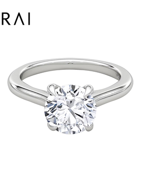 【培育】芮爱VRAI Trellis教堂圆钻婚戒美国同款结婚求婚钻戒