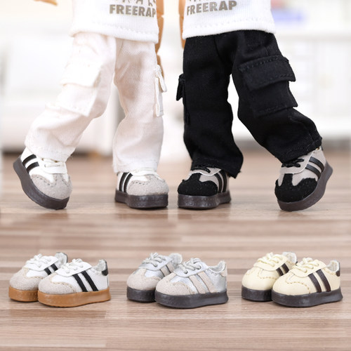 ob11娃鞋12分娃娃休闲德训鞋