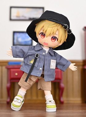 ob11娃衣 牛仔套装 gsc素体P9 12分bjd娃娃衣服外套ymy Molly裤子