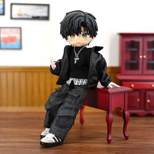 12分娃衣潮酷夹克阿巳3.0皮衣