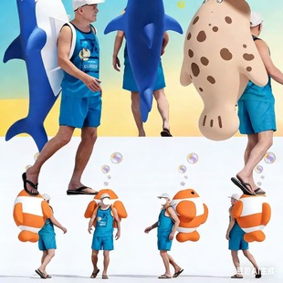 2026新年炸街泡泡鱼会吐泡泡气模背包款 营销活动氛围道具行走人偶
