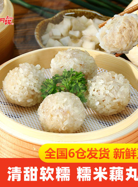 阿诺糯米藕丸珍珠餐厅猪肉丸子冷冻半成品小吃商用饭店食材300g