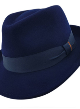 lazada羊毛呢牛仔帽蝴蝶结男士爵士礼帽热卖秋冬帽