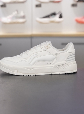 正品李宁休闲鞋秋季新款COMMON80s女子舒适软弹经典板鞋AGCU084