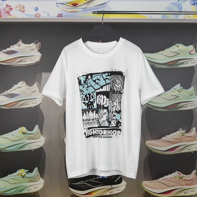 李宁短袖男子印花图案T恤