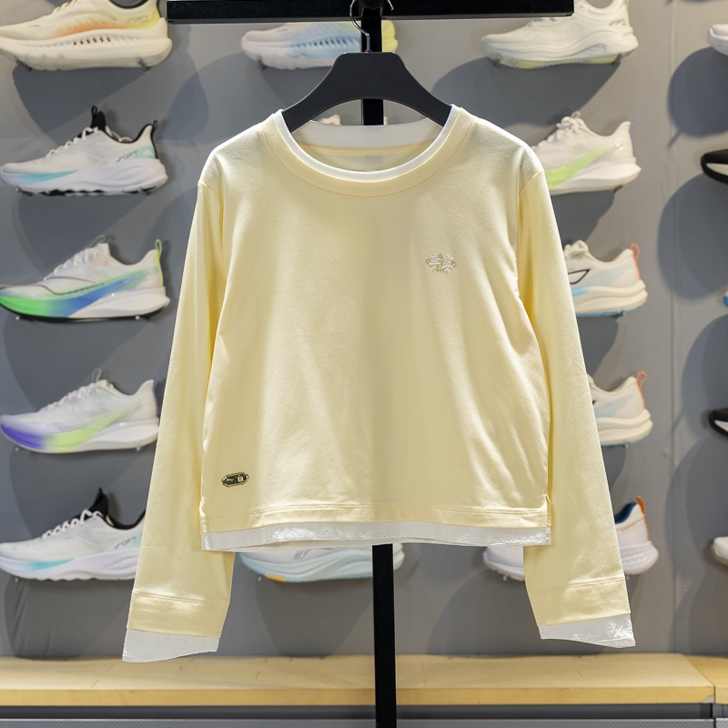 李宁长袖女子宽松长袖文化衫