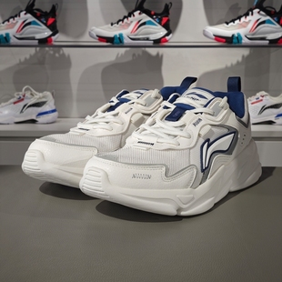 正品李宁休闲鞋秋季新款男子时尚潮流网面透气经典运动鞋AGCU565