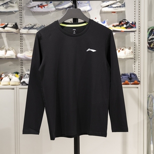 正品 T恤2025春秋休闲百搭圆领上衣针织运动服YTLV059 李宁男子长袖