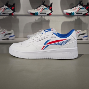 正品李宁都达经典休闲鞋春季新款男子低帮防滑耐磨板鞋AGCT333