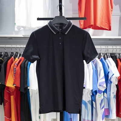 李宁短袖POLO衫吸湿排汗透气