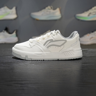 李宁COMMON 休闲鞋 80s板鞋 舒适软弹经典 AGCV269 男子2025新款 正品