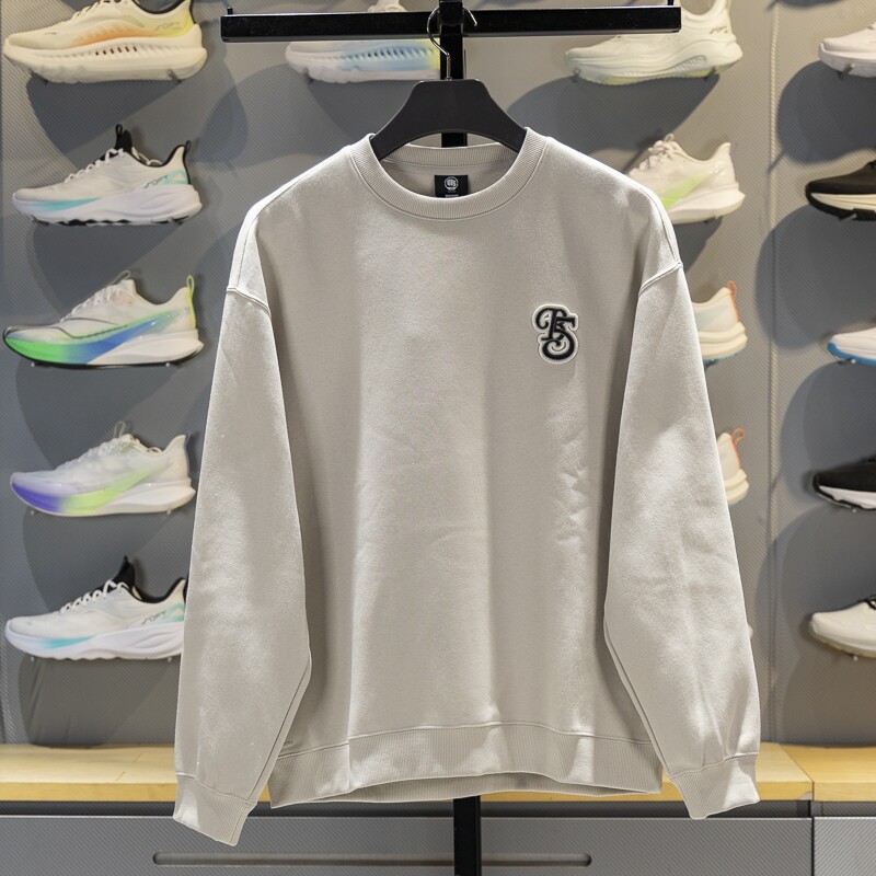 李宁男子圆领宽松套头卫衣