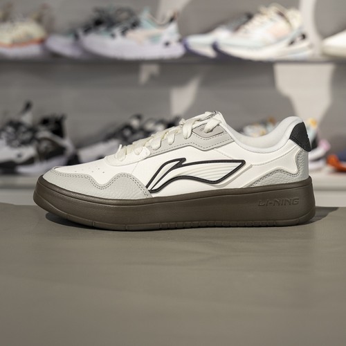 李宁系带男子低帮板鞋