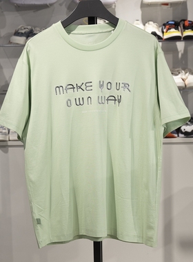 正品李宁短袖T恤男子夏季韦德系列宽松透气圆领文化衫ATST795