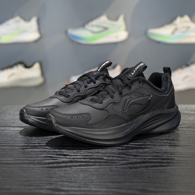 李宁男子休闲慢跑鞋保暖