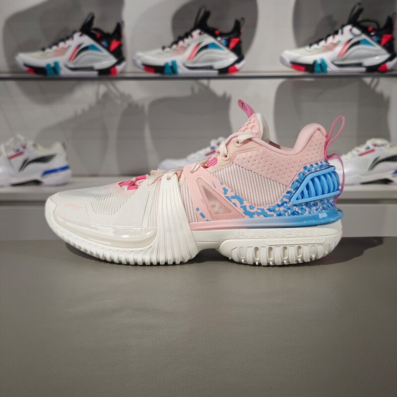 正品李宁篮球鞋秋季反伍暴风男子减震回弹中帮篮球外场鞋ABFU017