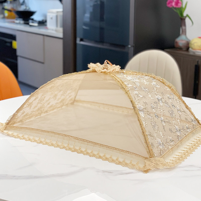 盖菜罩可折叠家用高端食物罩餐桌罩饭菜罩遮菜罩高级防苍蝇长方形