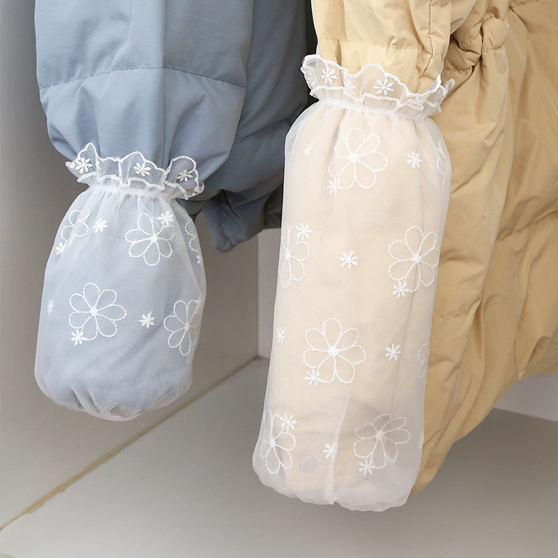 袖套女蕾丝长款秋冬羽绒服套袖防脏工作护袖简约时尚袖头防污手袖