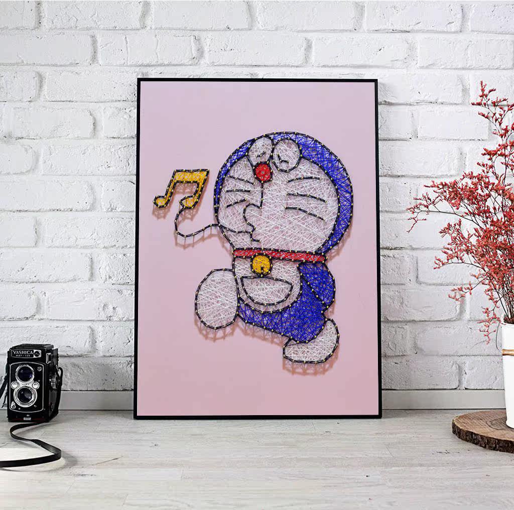 哆啦a梦纱线画成品 钉子毛线绕线装饰画diy玄丝画材料包|ruв категории Домашний быт, декоративная живопись, DIY/цифровой живописи - от Buy2taobao.com для оказания профессиональной услуги покупки агента Taobao