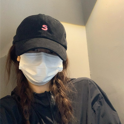 s字母鸭舌帽女夏季百搭休闲