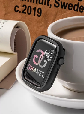 适用iwatchultra苹果S8手表applewatch7保护壳S7表带ultra表壳s6表套6金属5男女新款3代小众SE高级45mm/41/49