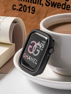 适用iwatchultra苹果S8手表applewatch7保护壳S7表带ultra表壳s6表套6金属5男女新款3代小众SE高级45mm/41/49