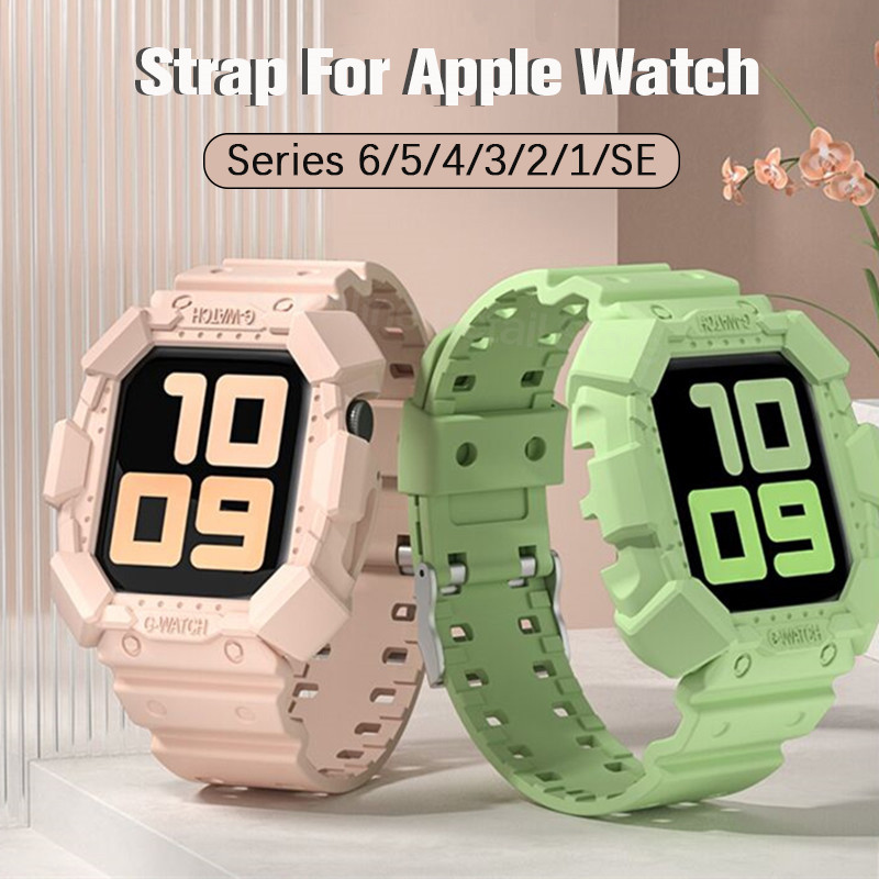 适用iwatch6表带冰川apple透明