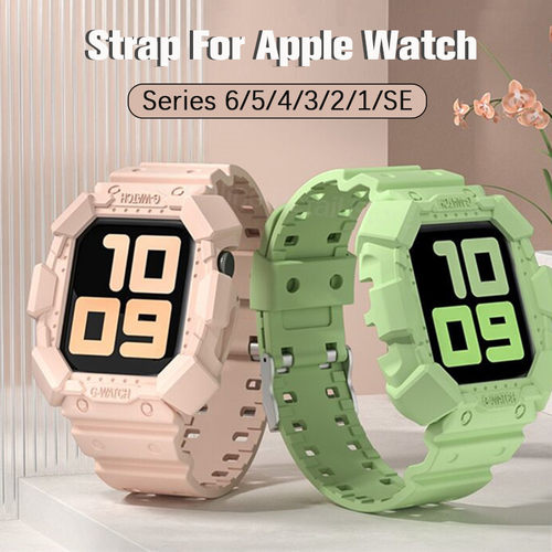 适用iwatch6表带冰川apple透明