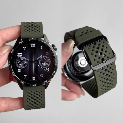 牛境适用华为硅胶透气表带高级