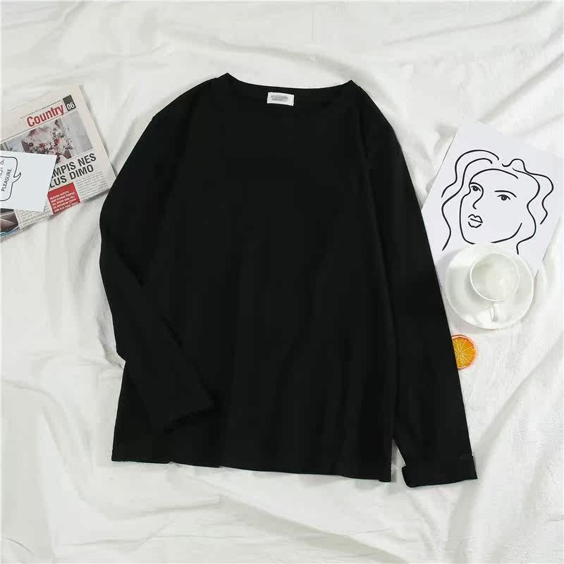 2019早秋装新款女装韩版宽松外穿秋衣刺绣长袖内搭打底衫t恤上衣|ruв категории Женская одежда, футболка - от Buy2taobao.com для оказания профессиональной услуги покупки агента Taobao