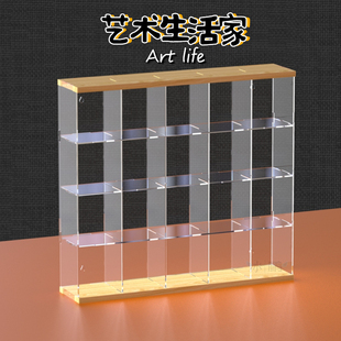 大格变色龙盲盒亚克力收纳架展示盒扑克国王废土星球机械防尘盒