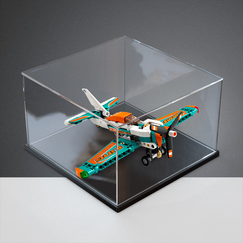 亚克力收纳盒适用乐高42117 竞技飞机积木拼装模型玩具透明展示盒