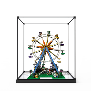 亚克力展示盒适用乐高10247摩天轮积木模型一体式拼装透明防尘盒