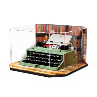 展示盒适用乐高21327复古打字机积木亚克力透明防尘罩手办收纳盒