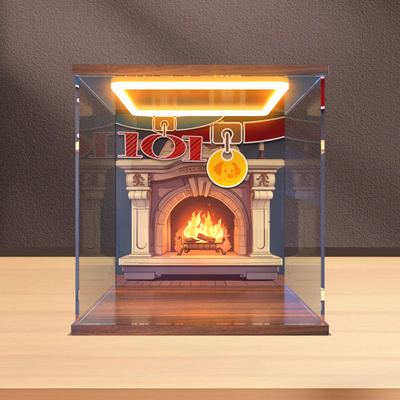 适用迪士尼系列43269 101忠狗积木模型防尘罩回型灯亚克力收纳盒