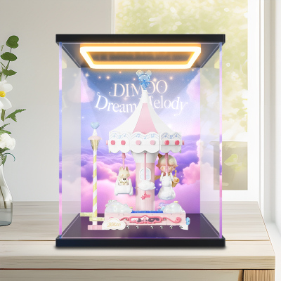适用泡泡玛特 DIMOO梦响曲系列 梦想指挥家拼搭积木回型灯收纳盒