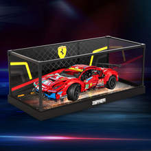 亚克力防尘罩适用乐高42125法拉利488 GTE积木展示盒木纹收纳盒子