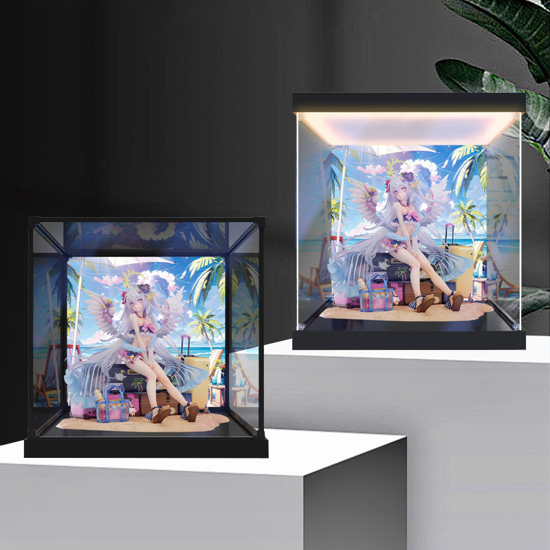 适用ELEGANT碧蓝档案白洲梓泳装 手办模型亚克力主题背景收纳盒