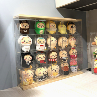 适用Chiikawa毛绒挂件乌萨奇公仔玩偶亚克力盲盒手办收纳盒展示柜