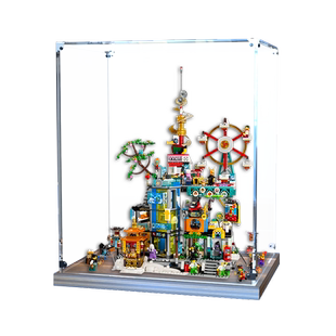 木质底座收纳罩适用于乐高悟空小侠系列80054 万千城亚克力展示盒