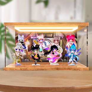 回型灯亚克力收纳盒适用rolife 若来 SURI苏蕊灵风镇系列盲盒手办