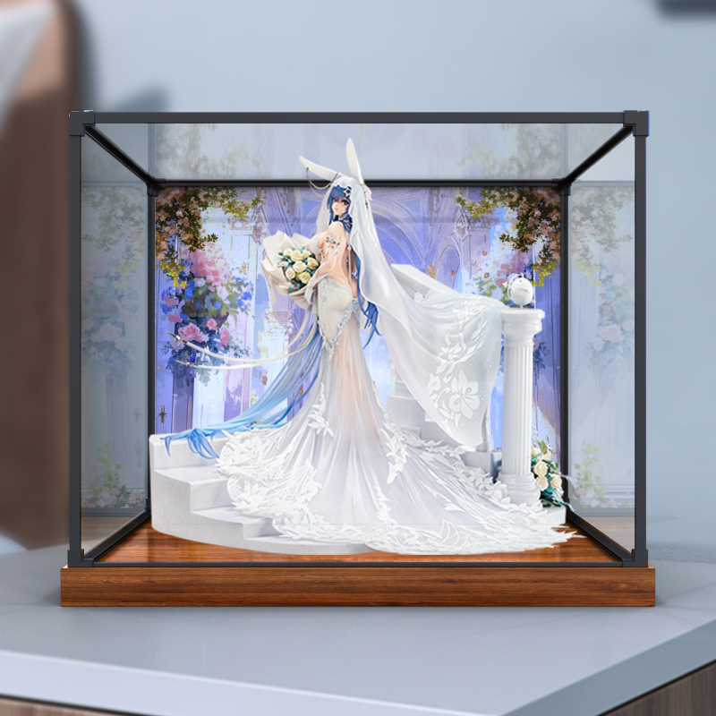 适用碧蓝航线花园白雪之仪Ver. 1/7模型手办防尘罩合金框架收纳盒