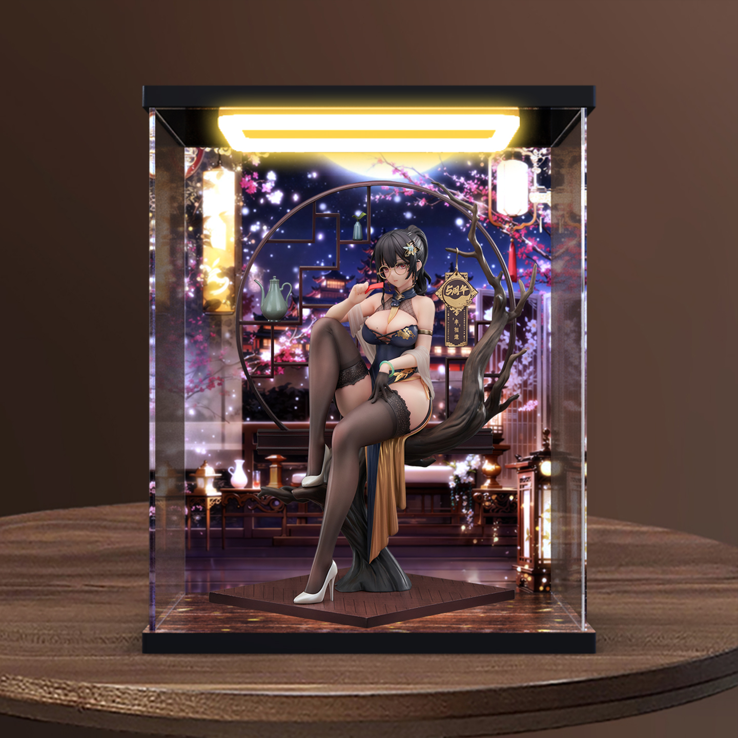 适用虾米大模王夏芈「幸」相逢旗袍玄墨&踏雪手办亚克力收纳盒