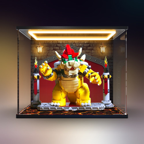 亚克力收纳盒适用乐高71411强大的酷霸王 透明回型灯款手办防尘罩