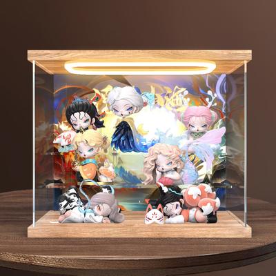 亚克力回型灯收纳盒适用 DODO NAMI浮游山海系列盲盒国风手办