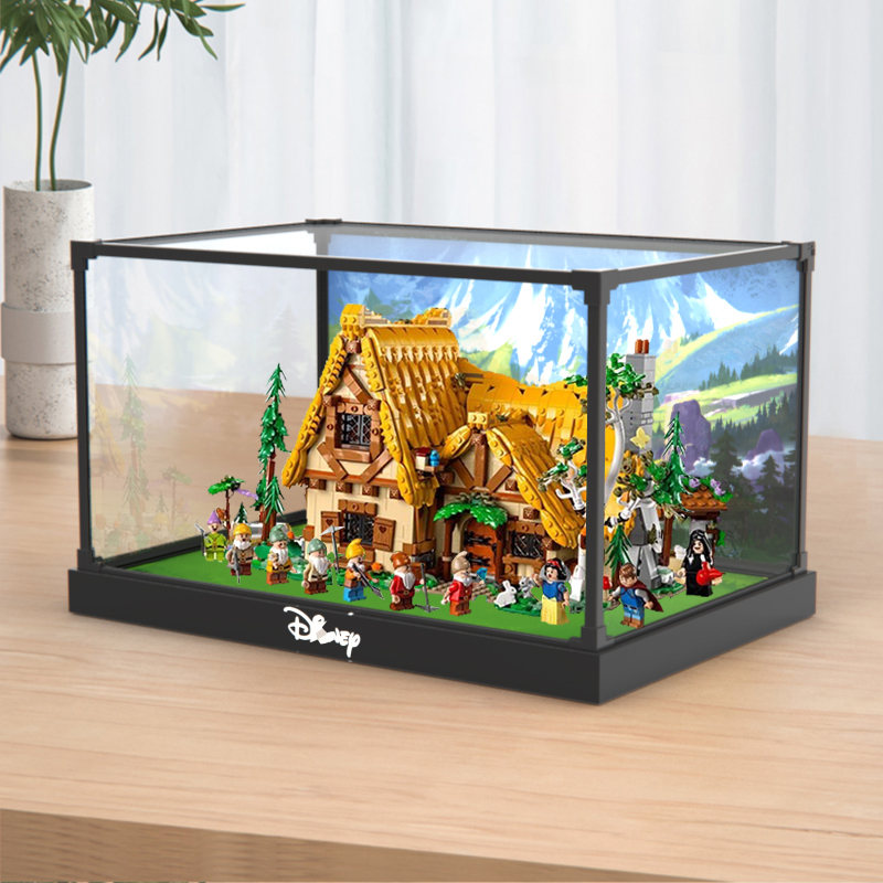 适用43242白雪公主和七个小矮人童话森林小屋合金框亚克力展示柜