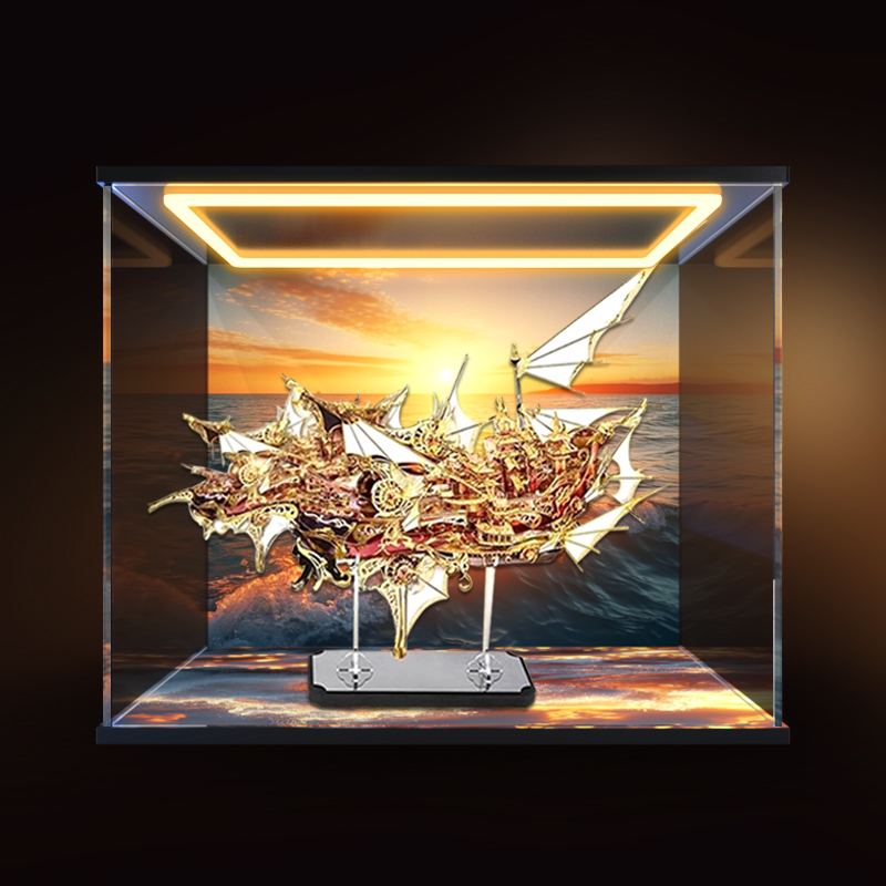 回型灯亚克力收纳盒适用 PIECECOOL/拼酷 九舟3D立体拼图国风模型