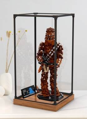 亚克力收纳盒子适用乐高75371星球大战系列丘巴卡合金边框展示盒